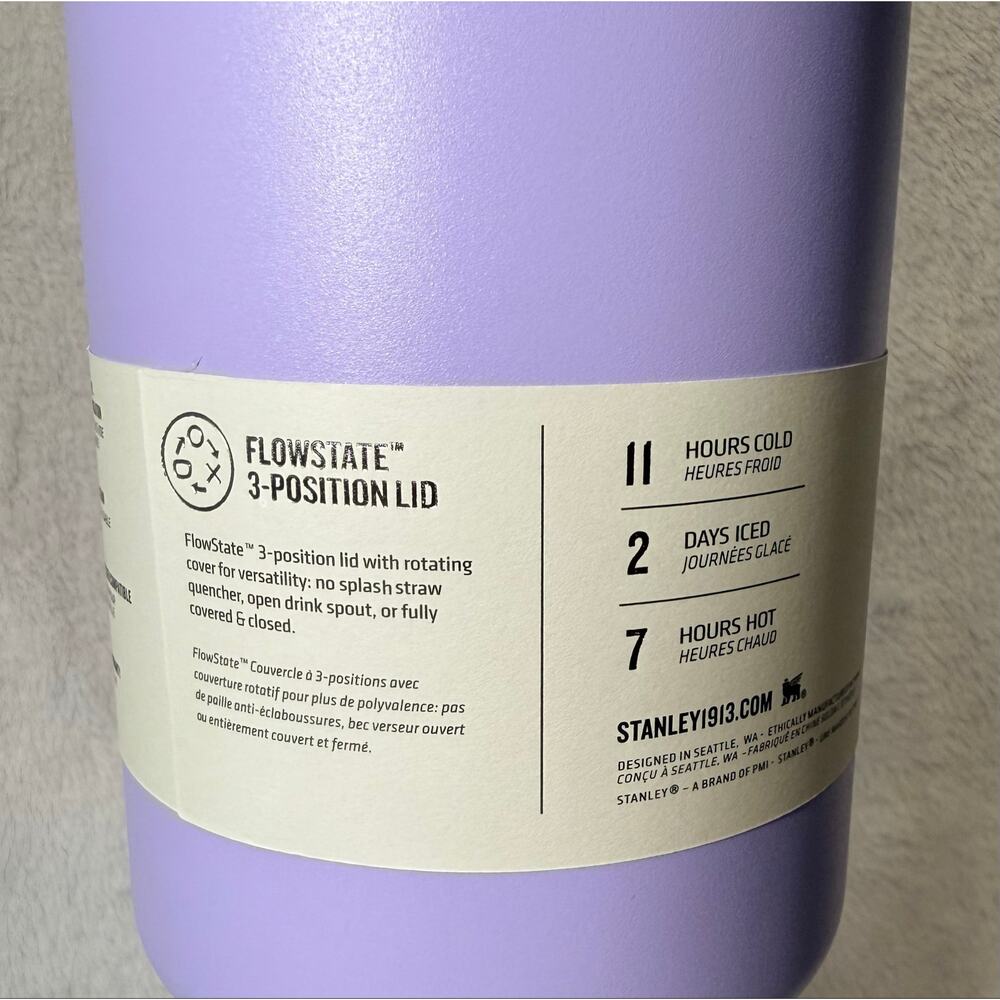 Stanley The Quencher H2.0 FlowState 40oz Tumbler NEW COLOR ORCHID - Picture 3 of 9